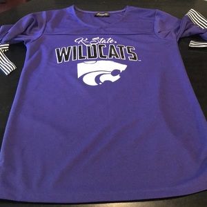 NWOT Med K State Wildcats Purple College Shirt